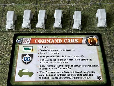 Memoir 44 Unpainted (6) Kublewagen Command Cars Equipment Pack Expansion • £9