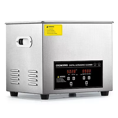 CREWORKS 10L Ultrasonic Cleaner Machine W 300W Heater Digital Timer LED Display • $168.13