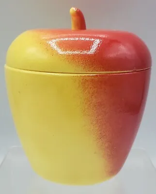 Hazel Atlas Milk Glass 4  Jam Jelly Jar With Lid Apple Shaped Vintage • $7.60