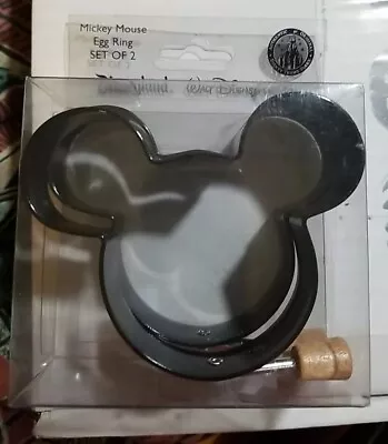 Mickey Mouse Egg Pancake Ring Mold Metal Wood Handle New Set Of 2 Disney • $2