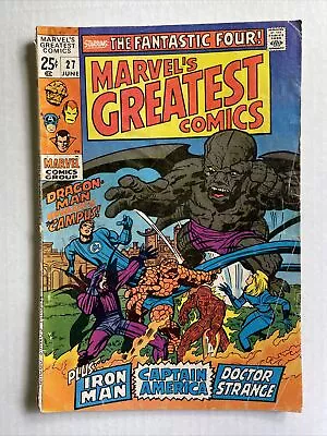 Marvel’s Greatest Comics #27 G 1970 Marvel FF Diablo  • $3