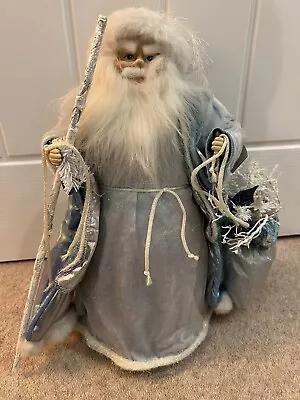 Vintage Blue Santa / Father Christmas Tree Topper Or Figure - 40cm • £12.50
