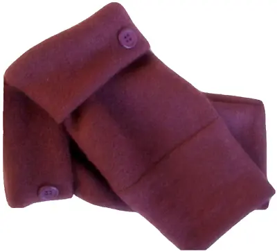 Fingerless Gloves Purple 100% Merino Wool One Size Fits Most S M L OS Mittens • $34.98