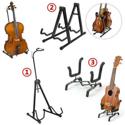 $17.99 • Buy Foldable Guitar Stand Floor Cello Stand Rack Padded Ukulele Violin Holder Adjust