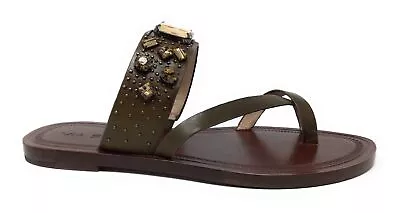 Via Spiga Womens Gwenda Toe Ring Sandal Dark Olive Size 5.5 M US • $37.83