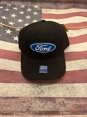 Ford Official Motor Logo Black Adjustable Strap Back Hat Cap Brand New • $14.98