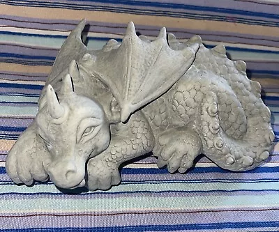 Ceramic Bisque Large Winged Dragon Shelf Sleeper Sitter Fantasy • $13.60