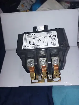 Furnas 42de35aj106 3 Pole 50a  24v Coil Definite Purpose Magnetic Contactor  New • $39.50