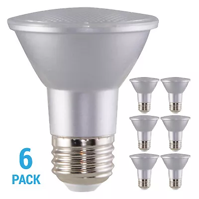 6 Pack Narrow Flood 25° LED 120V 6.5W =50W PAR20 Medium E26 3500K Neutral White • $26.50