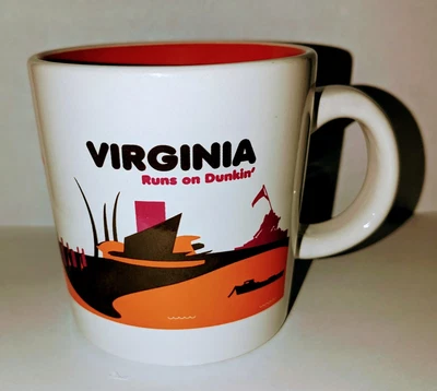 $7.97 • Buy VIRGINIA RUNS ON DUNKIN' DONUTS DESTINATION COFFEE TEA MUG  2012 14 Oz LTD ED