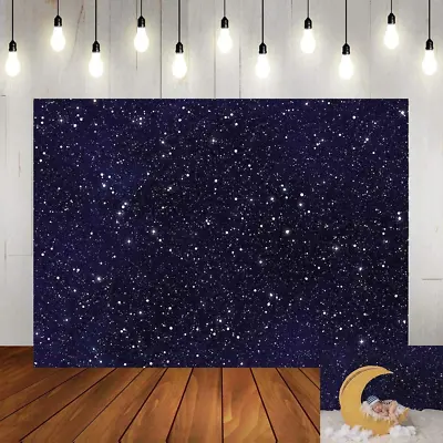 Night Sky Star Backdrops Universe Space Theme Starry Photography Backdrop Galaxy • $20.64