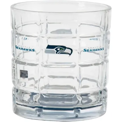 $24.99 • Buy Seattle Seahawks NFL Bottoms Up Squared Whisky Rocks Glass 10 Oz