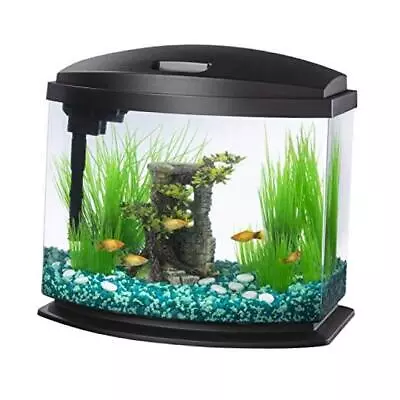  LED MiniBow Small Aquarium Fish Tank Kit With SmartClean Technology Black 5  • $99.77