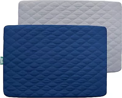 Waterproof Quilted Pack N Play Mattress Protector Pad Cover Soft 39 X27  2 Pack • $23.99