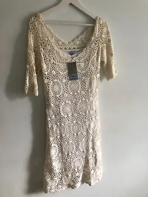 £30 • Buy BNWT Oasis Cream Hand Crochet Dress Size 12 