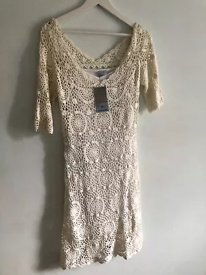 £30 • Buy BNWT Oasis Cream Hand Crochet Dress Size 12 