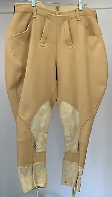 Vintage Wool Jodhpurs Riding Pants  Fall Front 36 Waist • $40