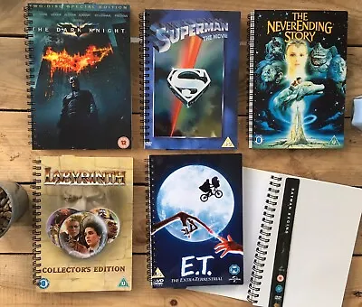 Recycled/Upcycled DVD Cover Notebook Batman Star Wars MarvelEtc • £7