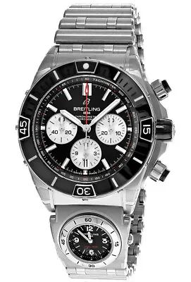 BREITLING Super Chronomat B01 44MM SS Black Dial Men's Watch AB0136251B1A2 • $8315