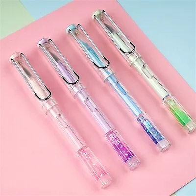 Glittering Barrel Fountain Pen Fine Nib Stylish Colourful Pen Fun Fountain Pens • £5.99