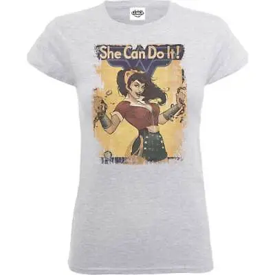 Wonder Woman Ladies T Shirt Bombshell She Can Do It Justice League Official • £9.95