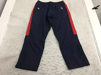 MLB Washington Nationals Majestic Mens Pants XL Blue Red DC Logo Zip Ankle • $14.39