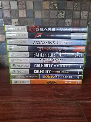 Lot Of  10 Microsoft Xbox 360 Games Gears Of War 3 Assassin's Creed Call Of Duty • $9.95