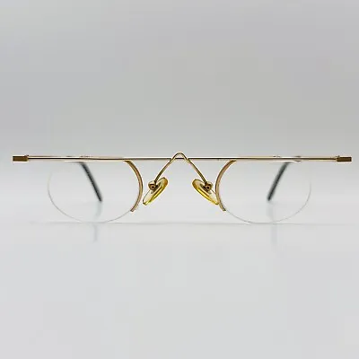 Kähler Eyeglasses Men Ladies Oval Gold Half Rim Mod. Kekko 15 Simple Elegant New • £175.69