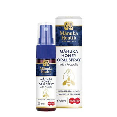 New Manuka Health MGO 400+ Manuka Honey Oral Spray With Propolis 20ml  • $6.84