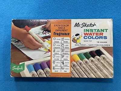 Vintage Sanford's Mr. Sketch Scented Instant Water Color Markers Set Of 12 • $14.95