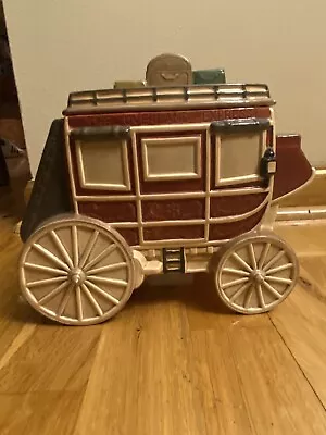 Vintage THE OVERLAND EXPRESS Stagecoach  Cookie Jar MEXICO H&HD 1992 • $35