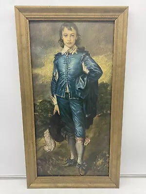 Vintage BLUE BOY Framed Painting/Print Wall Art Replica Of 1770 Gainsborough • $39.99