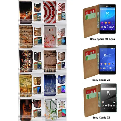$13.98 • Buy For Sony Xperia Series - Music Note Theme Print Wallet Mobile Phone Case Cover