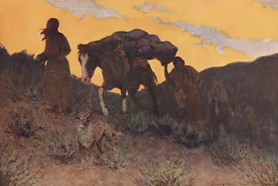 The Warrior's Last Ride 1909  By Frederic Remington Giclee Print + Ships Free • $49