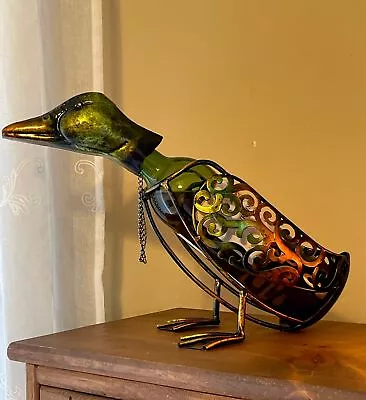 Olive Oil /wine/vinegar Bottle Holder. Mallard Duckhunterbar Decorkitchen Art • $21