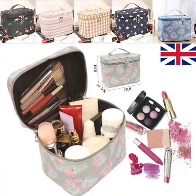 Cosmetic Case Bags Toiletry Portable Travel Pouch Storage Women Make Up Wash Bag • £3.59