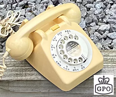 Vintage Phone GPO 706 Rotary Dial Telephone Cream/Ivory Built 1966 Fully Working • £65.50