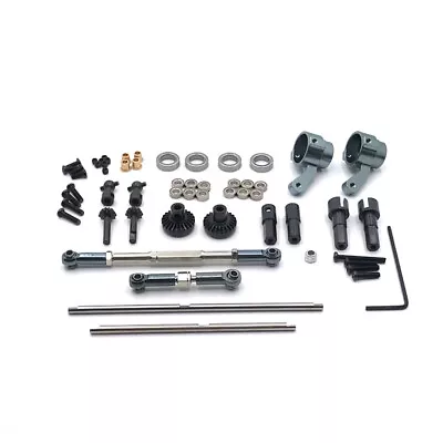 Metal Metal Upgrade Front And Rear Axle Parts For WPL 1/16 C14 C24 B14 B16 RC • $21.38