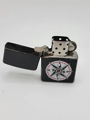 Vintage Zippo Black Matte Marlboro Compass Lighter • $22.74