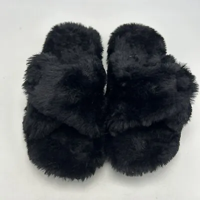 Vionic Womens Relax Plush Slippers Orthopedic Black House Shoes Size 5 • $34.99