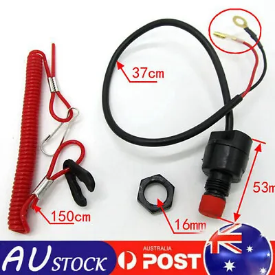 $13.86 • Buy Universal Outboard Engine Motor Urgent Kill Stop Switch & Safety Tether Lanyard