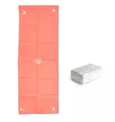 Avon Non Slip Yoga Mat & Block Red Large With Guidelines Foam Brick Eco Friendly • £9.99