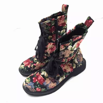 Mossimo Supply Co  Floral Lace  Zip Boots Sz 7 • $20