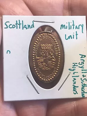 Elongated Copper Cent - Argyle & Sutherland Highlanders - Scotland • $6