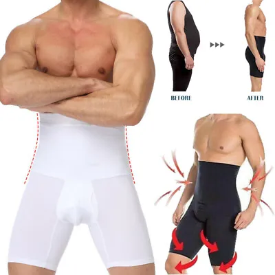 Men High-waisted Trainer Panties Body Shaper Tummy Control Slimming Underwear UK • £9.99