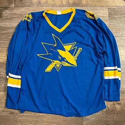 Golden State Warriors San Jose Sharks Mashup Hockey Jersey SIZE XL 2017 SGA • $20