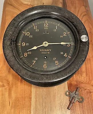 Early Seth Thomas US Navy Ship/Engine Room Clock 12/24 • $424.99
