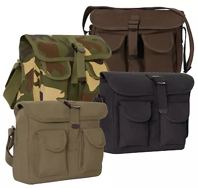 Canvas Ammo Shoulder Pouches - Camo Ammunitions Shoulder Bag Bags 11  X 9  X 4  • $13.99