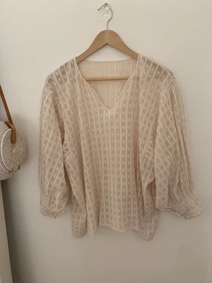 $38 • Buy Scanlan Theodore 12/med Soft Pink Balloons Sleeve Blouse Viscose/cotton 