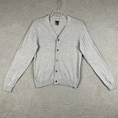 H&M Womens Button Front Gray Knit Cardigan Sweater Size M • $10.99